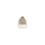 Antony Morato men leather moccassin beige suede slip-on sneaker with thick white rubber sole size mmfw01900