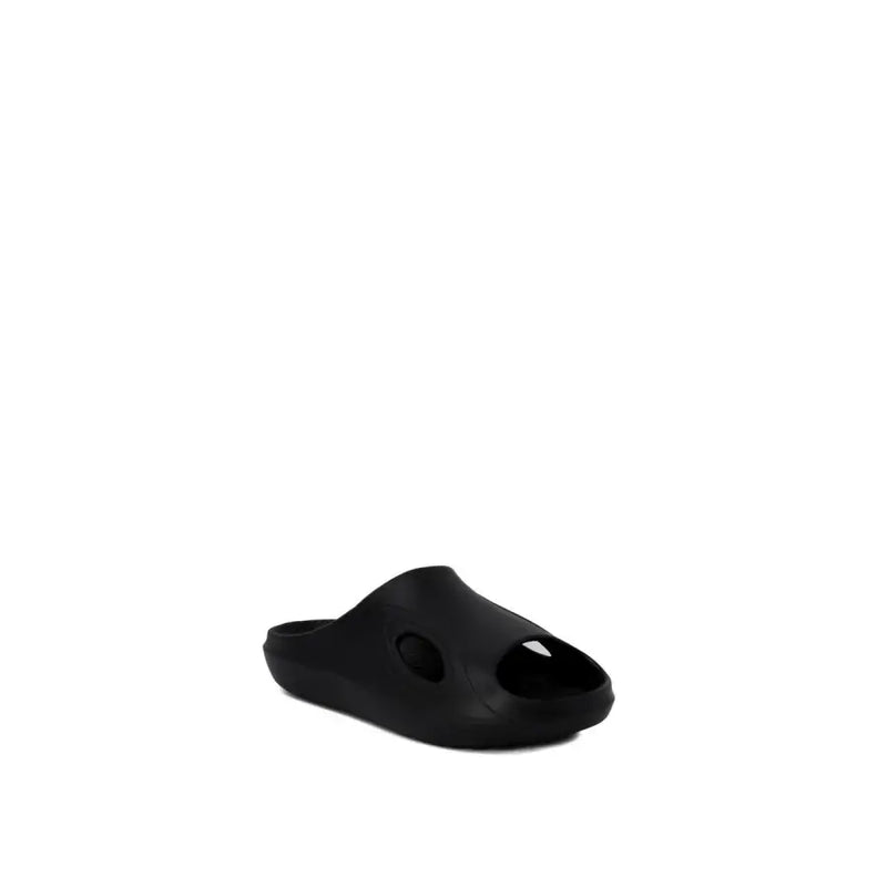 Antony Morato men rubber slippers black size 3 featuring a sleek design with two oval cutouts on the upper