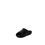 Antony Morato men rubber slippers black size 3 with sleek minimalist design and two circular cutouts on footbed
