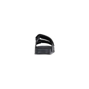 Antony Morato men black polyurethane slide sandal featuring two straps and a smooth rubber sole with minimalist design