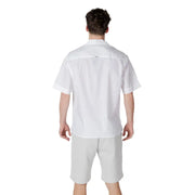 Antony Morato Chemise blanche à manches courtes pour homme, boutonnée, au design épuré et net, en tissu léger.