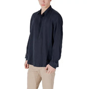 Antony Morato Herrenhemd in Dunkelblau mit elegantem Button-Down-Design und knackigem Kragen mit dezentem Glanz