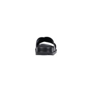Antony Morato men slipper kry black leather slide sandal with a thick textured sole and open toe design