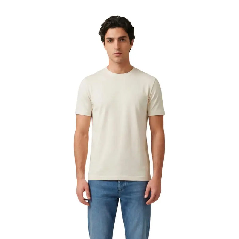 Antony Morato Männer t-shirt Cremefarbenes, kurzärmeliges T-Shirt mit Rundhalsausschnitt aus weichem Baumwollstoff