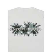 Weiße Baumwolle Männer t-shirt von Antony Morato mit grauem und schwarzem Palmen-Grafikdruck Antony Morato Text