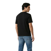 Antony Morato Männer t-shirt Schwarzes, kurzärmeliges Baumwoll-Freizeitshirt mit Rundhalsausschnitt, Vorderansicht