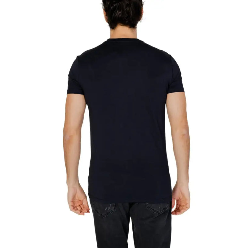 Antony Morato men t-shirt short-sleeved black crew neck cotton casual wear front view