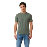 Antony Morato Männer t-shirt Olivgrünes Baumwoll-Kurzarm-Freizeitkleidungsstück mit Rundhalsausschnitt, Vorderansicht