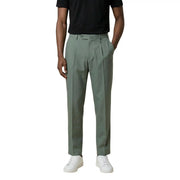 A pair of olive green tailored pleated trousers by Antony Morato featuring a sleek modern cut for men