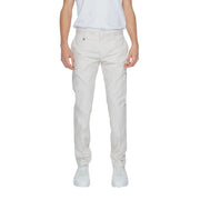Antony Morato Herrenhose, cremefarbene, schmal geschnittene Chino-Hose mit dezenter Struktur und Logo am Bund