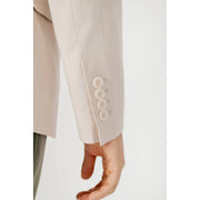Antony Morato men white cotton modal blazer beige sleeve with three matching cream-colored buttons