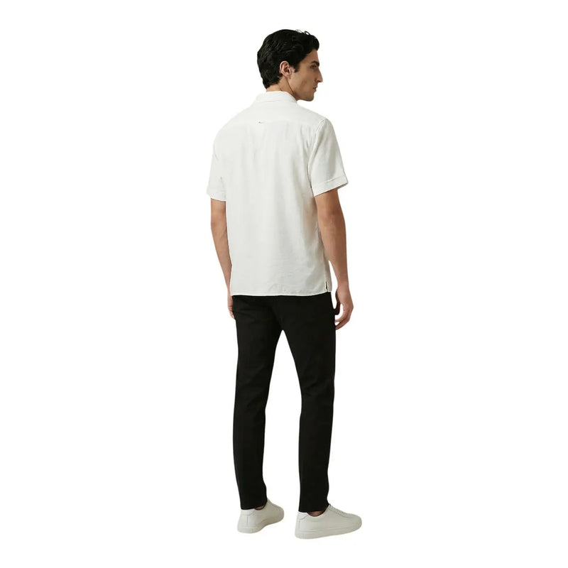 Antony Morato men shirt featuring a crisp white short-sleeved button-up design with classic collar and clean lines