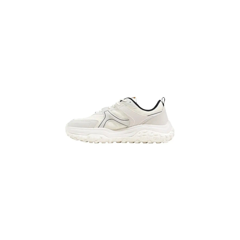 Antony Morato men white and black lace up sneakers with chunky sole featuring mesh and synthetic overlays