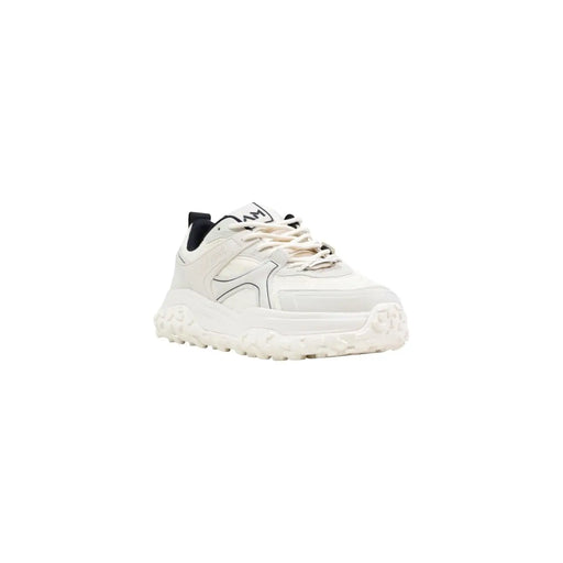 Antony Morato men white lace up sneakers mmfw01868-le500181 with chunky design black accents and textured rubber sole