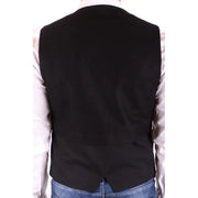 Antony Morato men wool blend black v neck gilet with classic tailored fit and subtle seam detailing