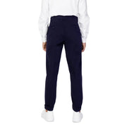Antony Morato men’s dark navy tailored chino trousers with subtle creases and front pockets