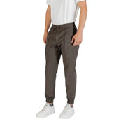Men’s olive green jogger pants with drawstring waist and elastic cuffs from Antony Morato
