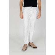Antony Morato men’s white denim jeans with clean straight-leg cut and classic five-pocket design