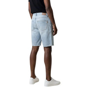Antony Morato denim shorts for men in light wash with classic back pockets and subtle brand stitching back view