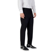 Armani Exchange Schwarze, taillierte Herbst-Winter-Hose mit elegantem, geradem Bein und dezenten Seitennähten