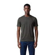 Armani Exchange olive green cotton t shirt for men with subtle logo printed across the chest