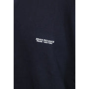 Armani Exchange cotton sweater for men in dark navy with white embroidered logo front view