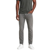 Armani Exchange jeans for men in gray slim-fit denim with front pockets, front view