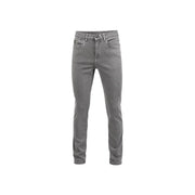 Armani Exchange jeans for men in gray slim-fit denim with five-pocket design and subtle fading, front view