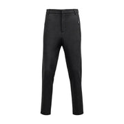 Armani Exchange men black cotton blend tailored trousers with sleek design and subtle side zip pockets
