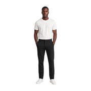 Armani Exchange men black cotton blend tailored trousers with sleek modern cut and subtle creases
