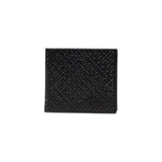 Black textured bifold leather wallet from Armani Exchange for men