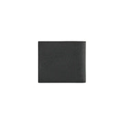 Black textured leather bi-fold wallet with interior pockets from Armani Exchange Men collection