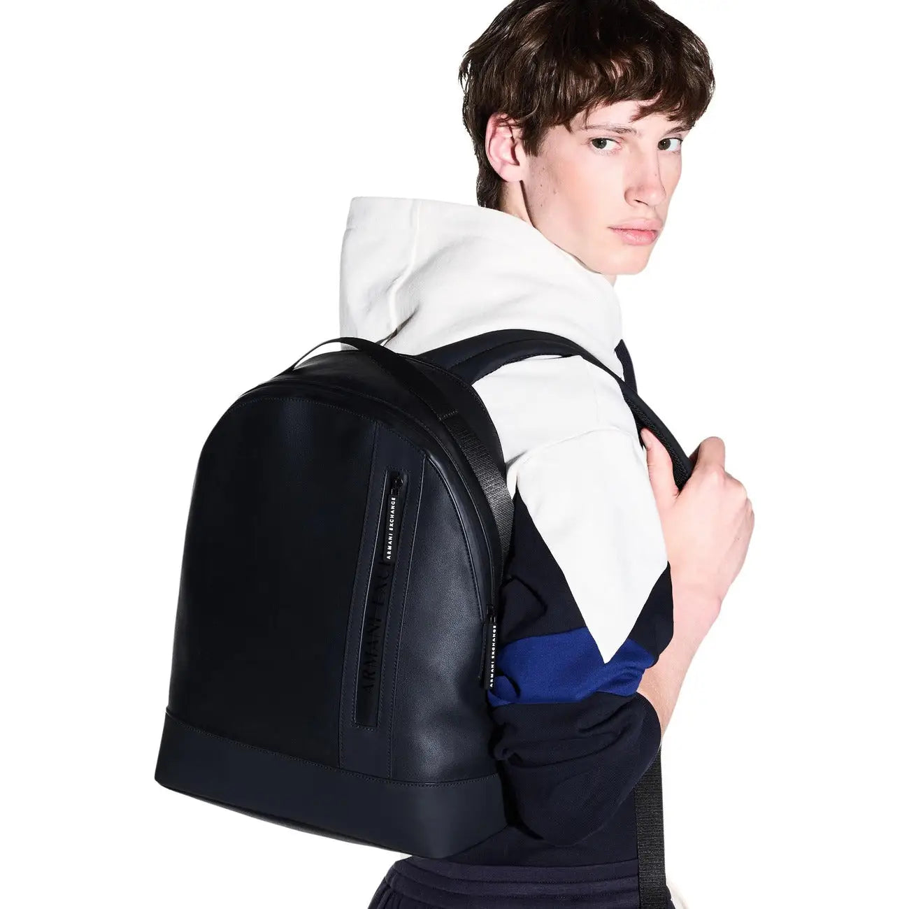 Armani Exchange Men Black Polyester Bag W31 H40 L12.5