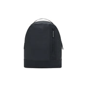 Armani Exchange men black polyester backpack with sleek minimalist design and vertical zipper detailing