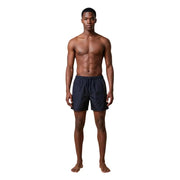 Armani exchange Herren-Badeshorts aus blauem Polyester mit dezentem, vertikalem Logo-Detail an der Seitennaht.