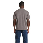 Armani Exchange men brown cotton t shirt in plain gray with short sleeves and a crew neck