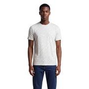 Armani Exchange men white t-shirt featuring a subtle repeating calvin klein logo pattern, comfortable cotton fabric