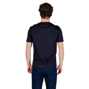 Navy blue short-sleeved crew neck Armani Exchange men t-shirt made of soft cotton for casual wear