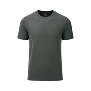Dark olive green Armani Exchange men crew neck cotton t shirt with subtle textured finish