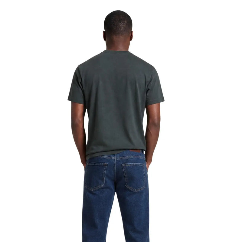 Armani Exchange men green cotton t shirt with dark green short sleeves and crew neck design