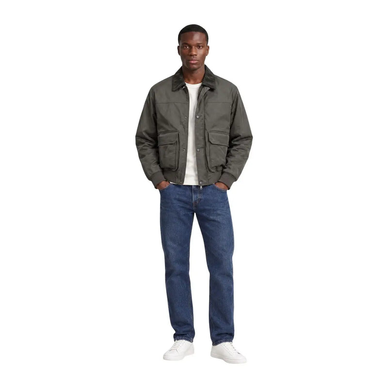 Armani Exchange Herrenblazer aus grünem Polyester in Olivgrün mit zwei Vordertaschen und Kragen