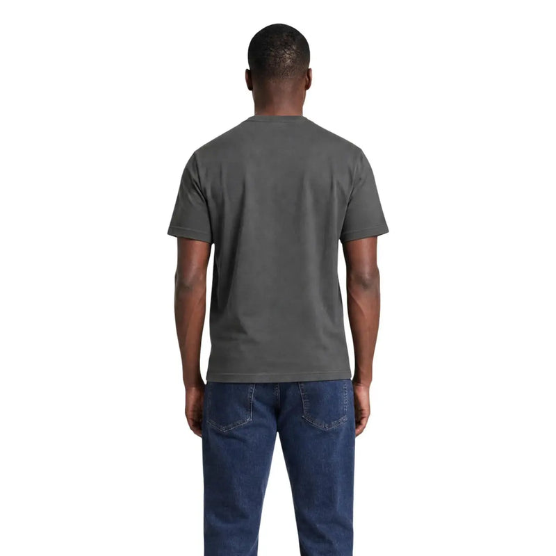 Armani Exchange men grey cotton t shirt featuring a dark gray short-sleeved crew neck design