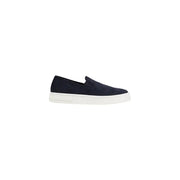 Navy blue suede Armani Exchange men leather moccasin slip-on sneaker with white rubber sole size 11