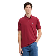 Armani Exchange men polo brown cotton short sleeve with white trim and embroidered logo on the left chest