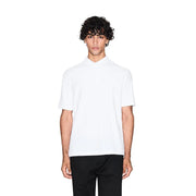 Armani Exchange men polo white short sleeve collared shirt made of 100 percent cotton for casual wear