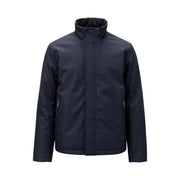Armani Exchange Herren-Polyesterblazer, schwarz mit dunkelblauen Details, elegantem, modernem, wasserdichtem Schnitt, hohem Kragen, Reißverschlusstaschen