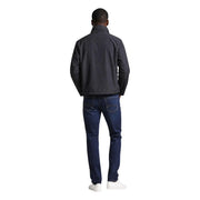 Armani Exchange Schwarzer Herrenblazer aus Polyester mit hohem Kragen und langen Ärmeln, von hinten gesehen