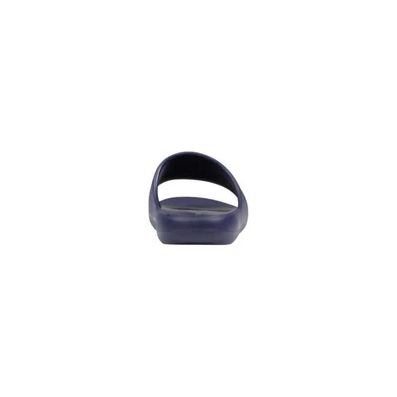 Armani Exchange men rubber slippers in navy blue with a smooth minimalist design and blue logo print XM002744