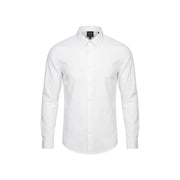 Armani Exchange men shirt white long-sleeved button-down with classic collar and tailored fit