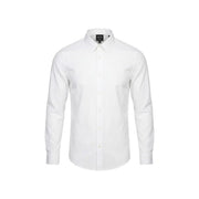 Armani Exchange men shirt white long-sleeved button-down with classic collar and tailored fit